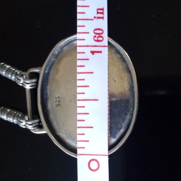 Silpada 925 Silver hammered oval minimalistic necklace and earring Set - Picture 9 of 12